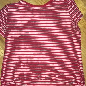 Red and white stripped Tommy Hilfiger shirt